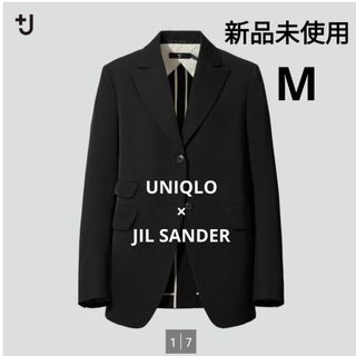 ユニクロ(UNIQLO)の【新品】UNIQLO ユニクロ +Jジルサンダー ウールテーラードジャケット 黒(テーラードジャケット)