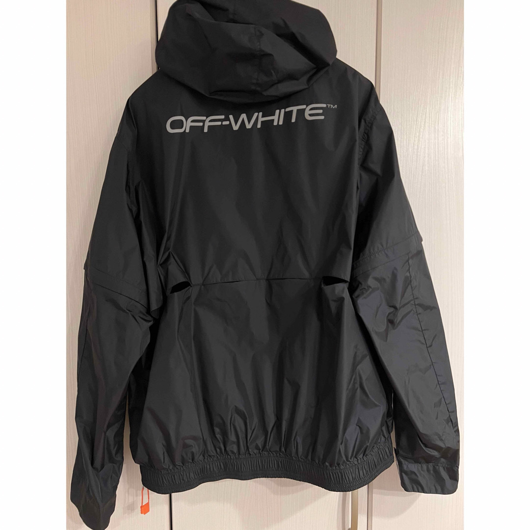 OFF-WHITE(オフホワイト)のOff-White ブラック フードナイロンジャケット メンズのジャケット/アウター(ナイロンジャケット)の商品写真