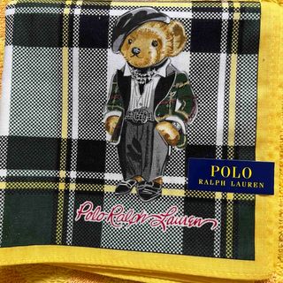 ポロラルフローレン(POLO RALPH LAUREN)のポロラルフローレン　ハンカチ　ベア イエロー額(ハンカチ/ポケットチーフ)