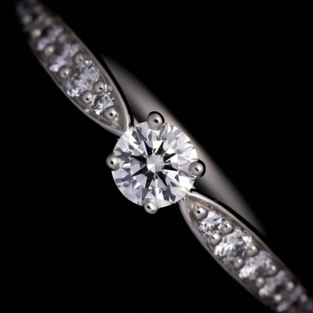 Tiffany & Co.(ティファニー)のティファニー TIFFANY&Co. ハーモニー ダイヤ 0.18ct G/VS1/3EX 9号 リング Pt プラチナ 指輪【鑑定書付き】VLP 90220893 レディースのアクセサリー(リング(指輪))の商品写真