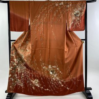 訪問着 身丈166cm 裄丈66cm 正絹 名品 【中古】(着物)