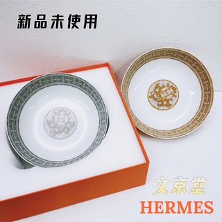 エルメス(Hermes)のエルメスHermes モザイク（シリアルボール）金銀ペア（17cm径）(食器)