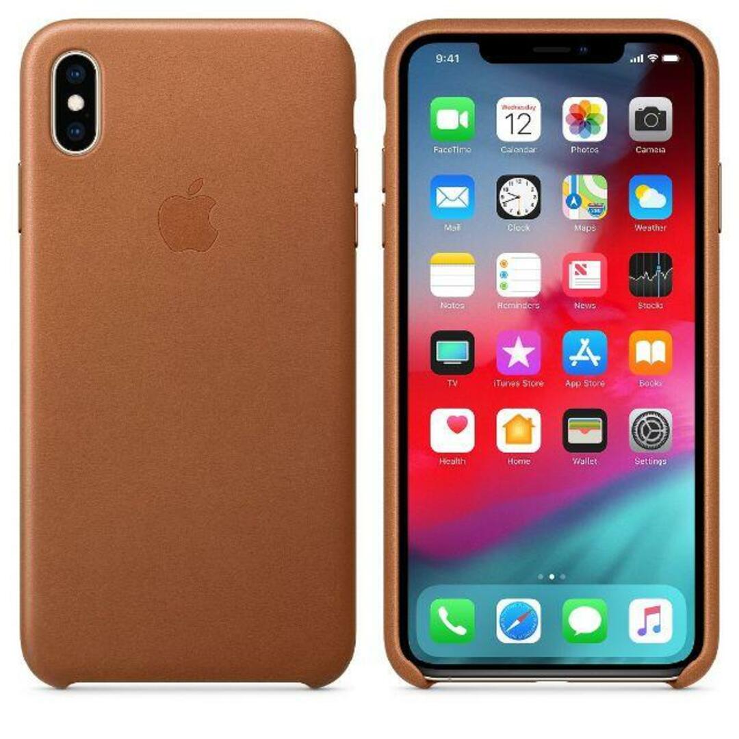 Apple(アップル)のApple 純正 iPhone X レザー スマホケース ブラウン 新品 スマホ/家電/カメラのスマホアクセサリー(iPhoneケース)の商品写真