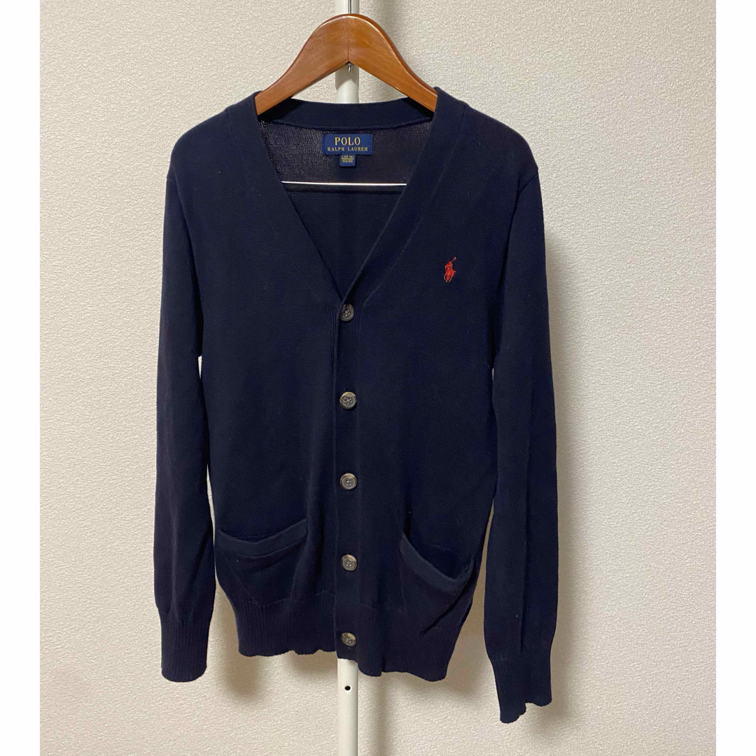 POLO RALPH LAUREN(ポロラルフローレン)のラルフローレン レディース カーディガン 160 ネイビー コットンニット レディースのトップス(カーディガン)の商品写真