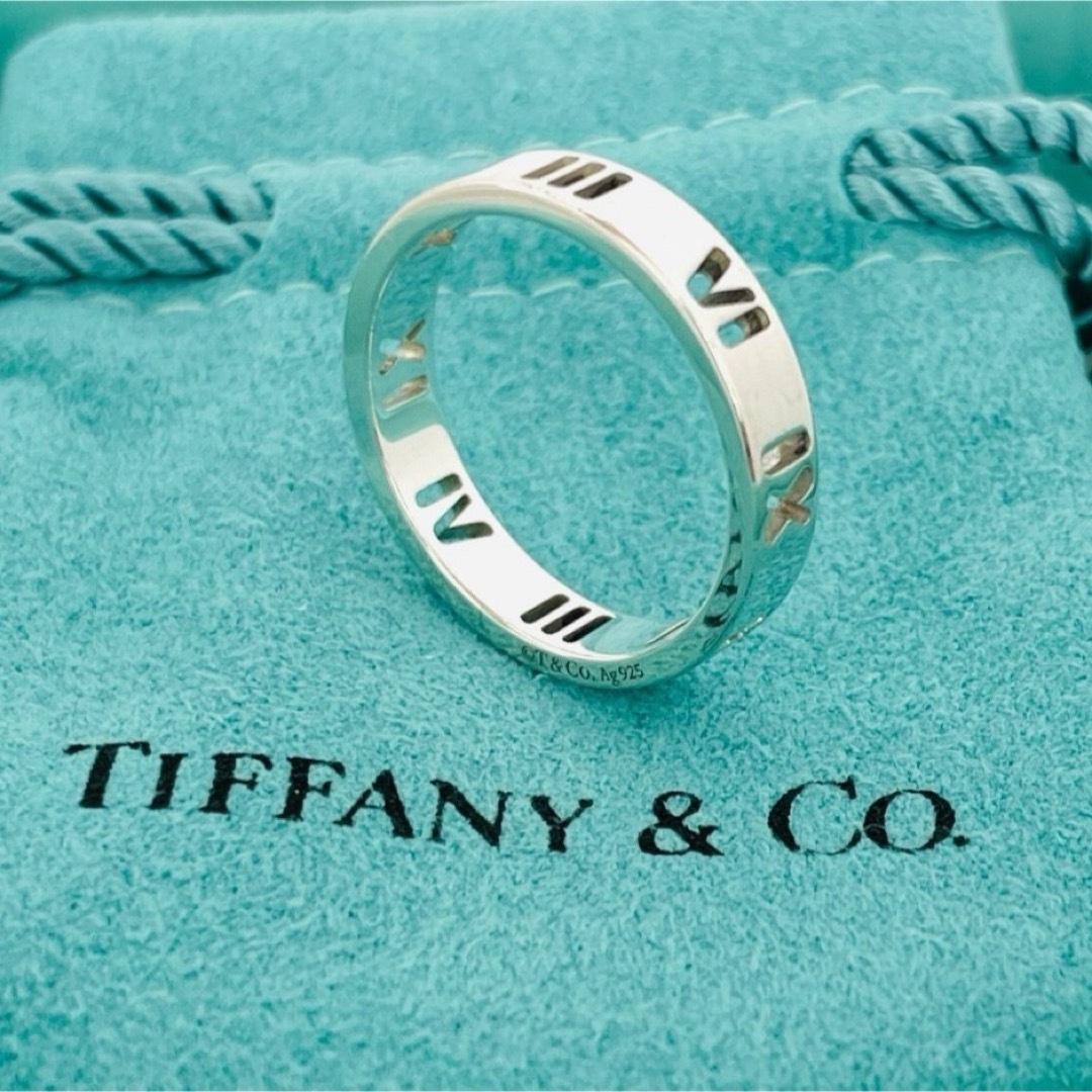 Tiffany & Co.(ティファニー)の超美品☆ティファニー オープンアトラス ナロー シルバー リング 9号 指輪 レディースのアクセサリー(リング(指輪))の商品写真