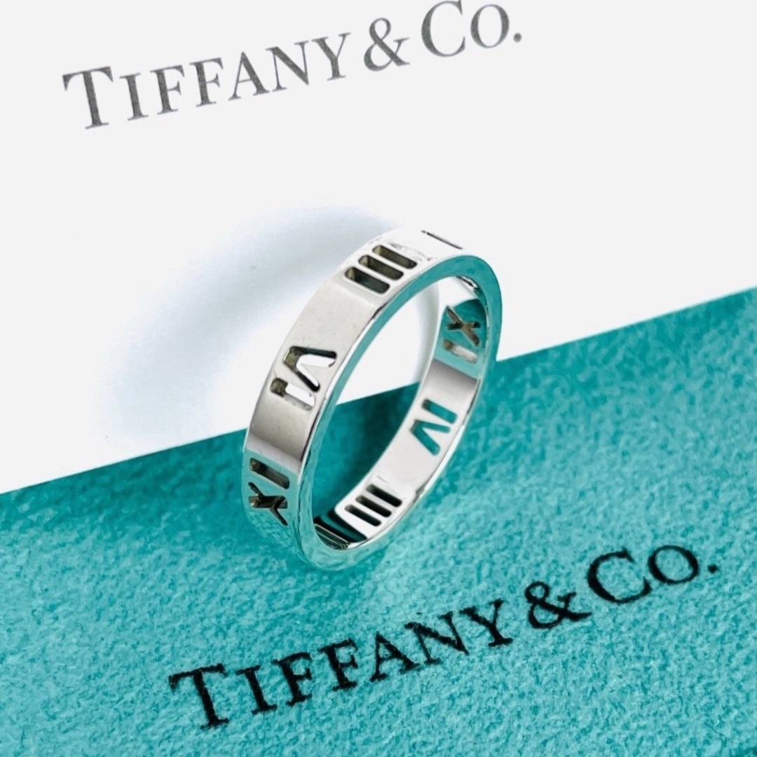 Tiffany & Co.(ティファニー)の超美品☆ティファニー オープンアトラス ナロー シルバー リング 9号 指輪 レディースのアクセサリー(リング(指輪))の商品写真