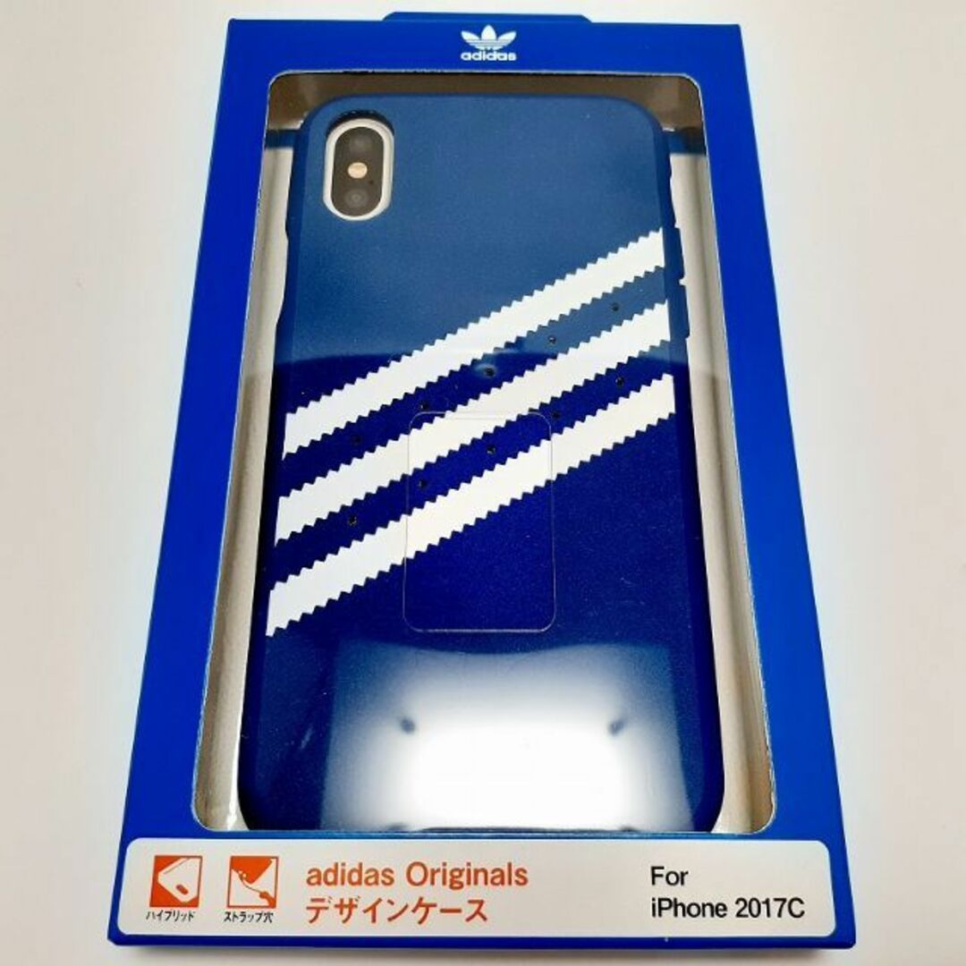 adidas(アディダス)の新品 アディダス iPhone X XS 兼用 スマホケース ブルー ホワイト スマホ/家電/カメラのスマホアクセサリー(iPhoneケース)の商品写真