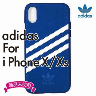 アディダス(adidas)の新品 アディダス iPhone X XS 兼用 スマホケース ブルー ホワイト(iPhoneケース)