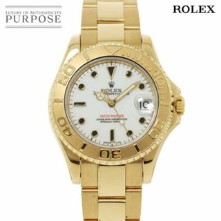 ロレックス(ROLEX)のロレックス ROLEX ヨットマスター 68628 S番 ボーイズ 腕時計 デイト ホワイト 文字盤 K18YG 金無垢 自動巻き Yacht Master VLP 90222719(腕時計)