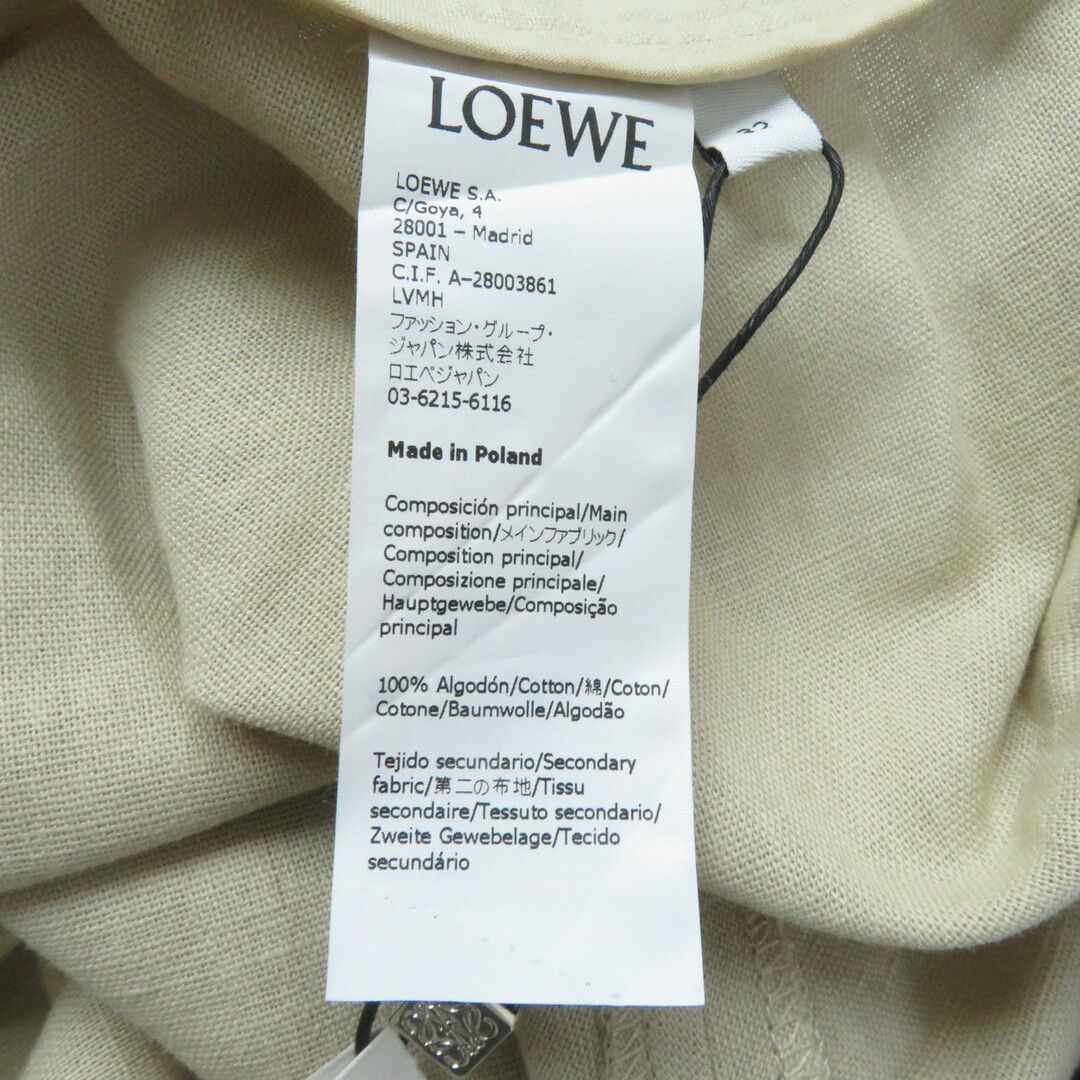 LOEWE(ロエベ)の未使用品★LOEWE ロエベ Paulas Ibiza S616344X02 リネン混 アシンメトリー 膝丈 リネンスカート ベージュ 32 正規品 レディース 定価101,200円 レディースのスカート(ひざ丈スカート)の商品写真