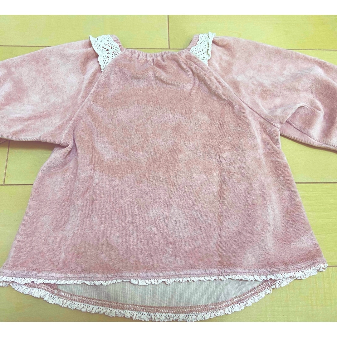 Souris(スーリー)のスーリー  ベロアトップス　95 キッズ/ベビー/マタニティのキッズ服女の子用(90cm~)(Tシャツ/カットソー)の商品写真