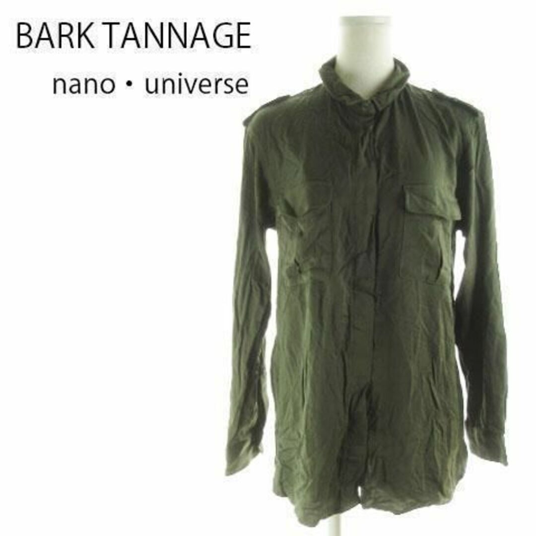 BARK TANNAGE(バークタンネイジ)のバークタンネイジ シャツ 長袖 ミリタリー F カーキ 211202AH16A レディースのトップス(シャツ/ブラウス(長袖/七分))の商品写真