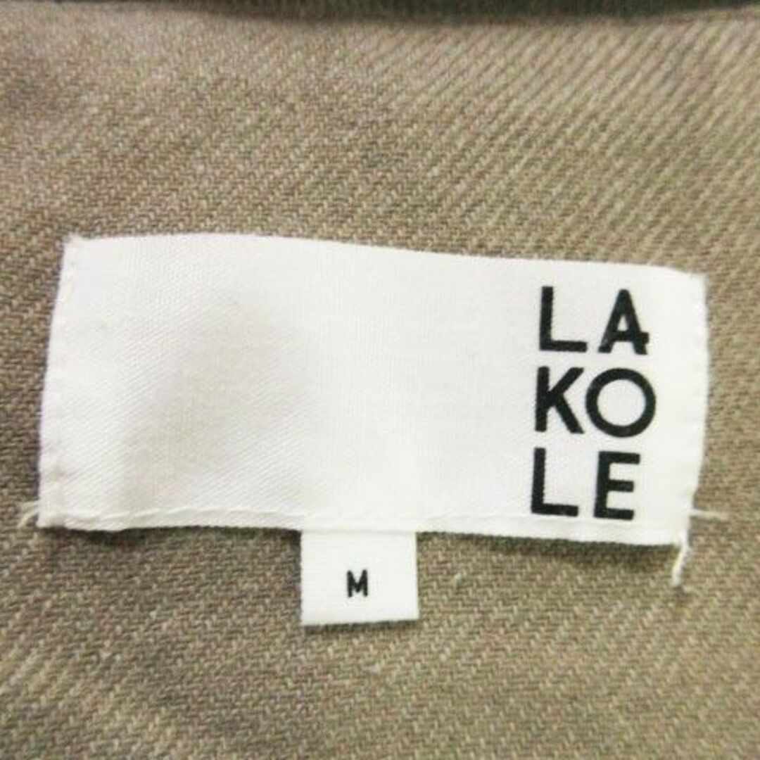 LAKOLE(ラコレ)のラコレ ジャンパースカート ロング 変形 M グレージュ 220425AH10A レディースのワンピース(ロングワンピース/マキシワンピース)の商品写真