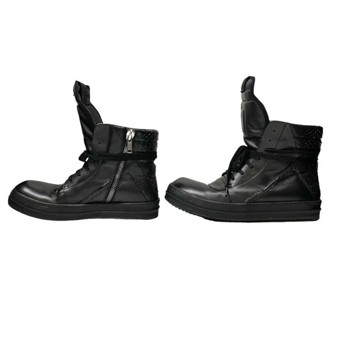 Rick Owens(リックオウエンス)のRick Owens PYTHON GEOBASKET パイソンカーフレザーハイブリッドジオバスケット ハイカットスニーカー シューズ レア メンズの靴/シューズ(スニーカー)の商品写真