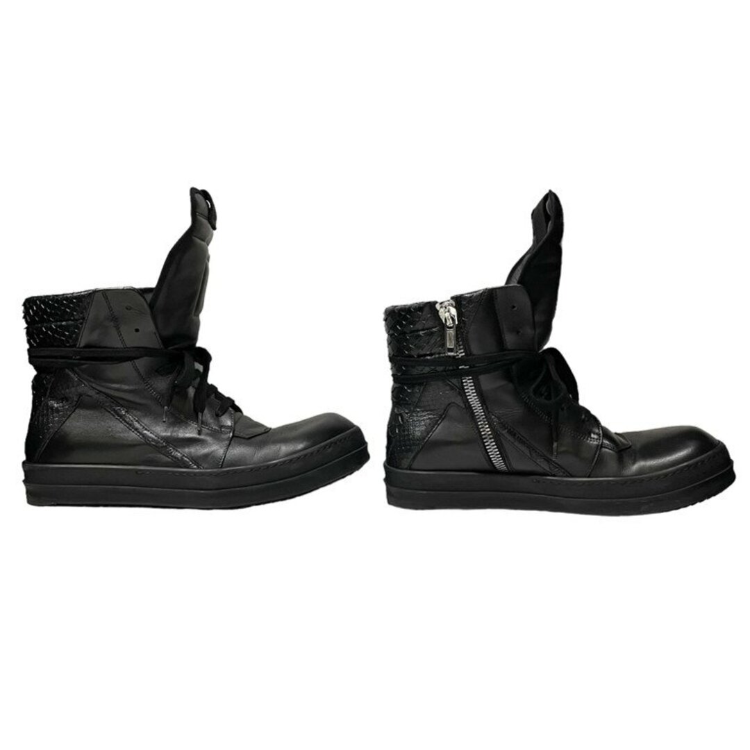 Rick Owens(リックオウエンス)のRick Owens PYTHON GEOBASKET パイソンカーフレザーハイブリッドジオバスケット ハイカットスニーカー シューズ レア メンズの靴/シューズ(スニーカー)の商品写真