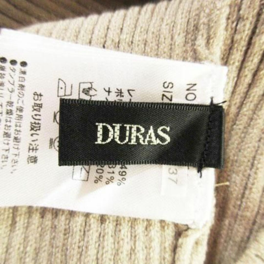 DURAS(デュラス)のデュラス ニットソー リブ 長袖 アシンメトリー 211221AH18A レディースのトップス(ニット/セーター)の商品写真