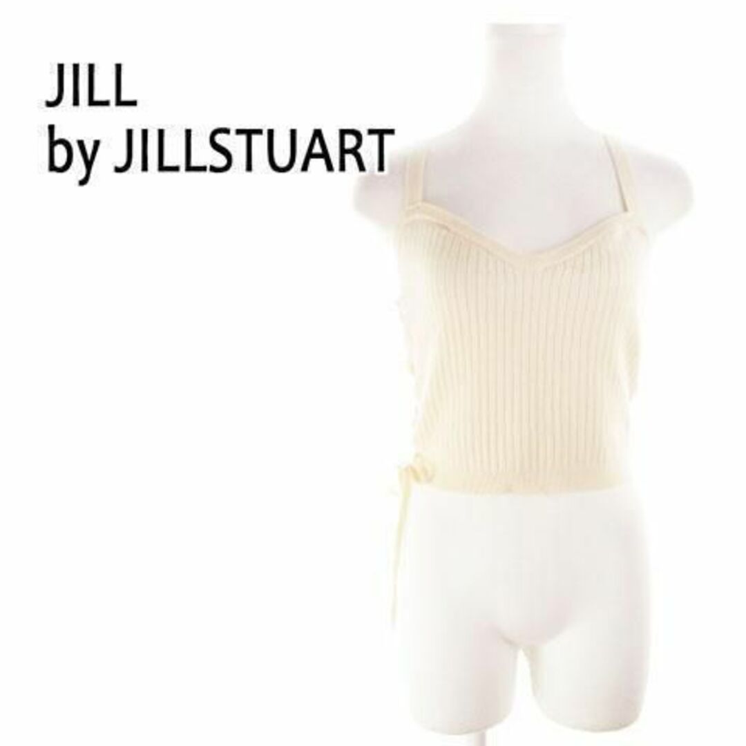 JILL by JILLSTUART(ジルバイジルスチュアート)のジルバイジルスチュアート ニットキャミ レースアップ F 211224AH16A レディースのトップス(キャミソール)の商品写真