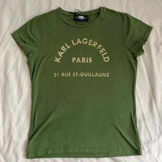 カールラガーフェルド(Karl Lagerfeld)のKarl Lagerfeld Kids カール　キッズ Tシャツ グリーン14y(Tシャツ/カットソー)