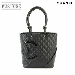 シャネル(CHANEL)の未使用 展示品 シャネル CHANEL カンボンライン ミディアム トート バッグ レザー エナメル ブラック A25167 シルバー 金具 VLP 90227472(トートバッグ)