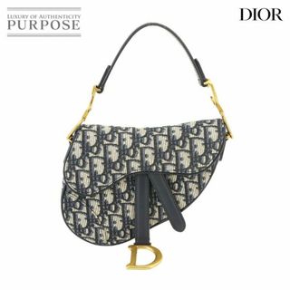 Christian Dior - 未使用 展示品 クリスチャン ディオール Christian Dior オブリーク サドル ミニ ハンド バッグ キャンバス レザー ネイビー VLP 90228323