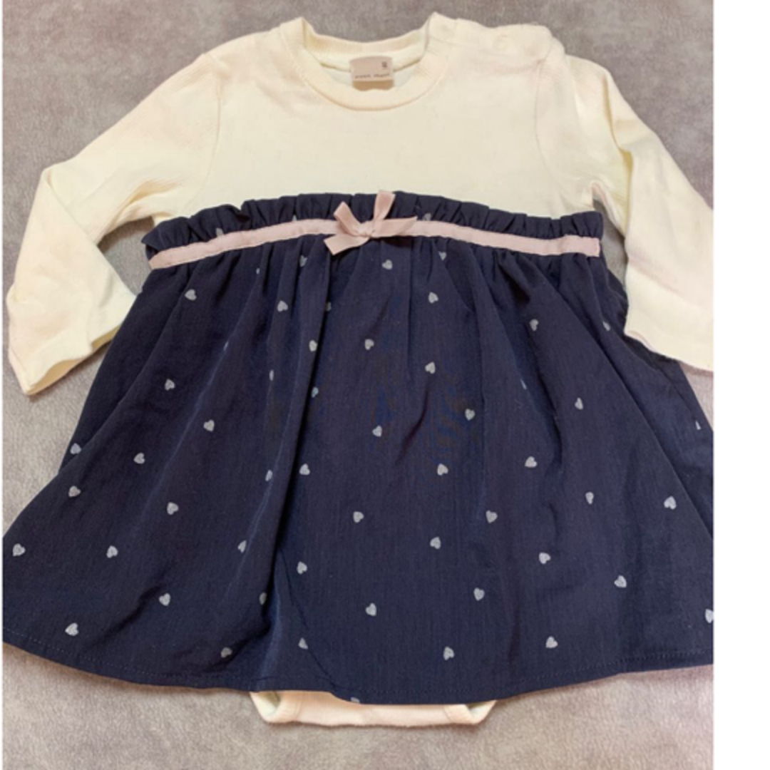 petit main(プティマイン)のpetit mainプティマイン　水玉ロンパース キッズ/ベビー/マタニティのベビー服(~85cm)(ロンパース)の商品写真