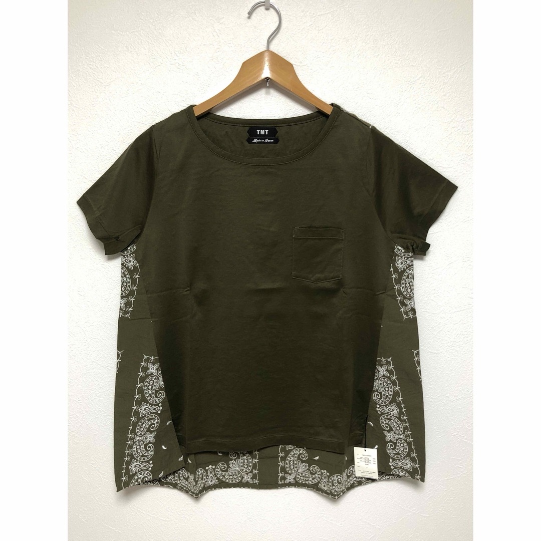 TMT(ティーエムティー)の☆TMT新品未使用ペイズリー刺繍バンダナ柄カットソーTシャツ☆ レディースのトップス(カットソー(半袖/袖なし))の商品写真