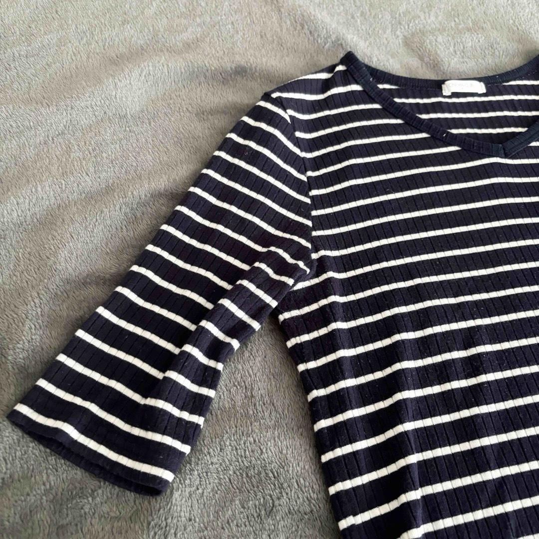 HONEYS(ハニーズ)のボーダーTシャツ レディースのトップス(Tシャツ(長袖/七分))の商品写真