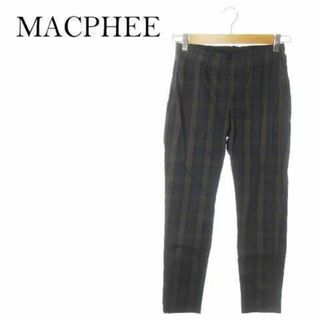 マカフィー(MACPHEE)のマカフィー テーパードパンツ ストレッチ チェック 36 220825AO19A(カジュアルパンツ)