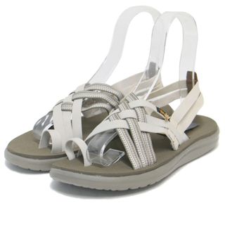 テバ(Teva)の新品 Teva テバ サンダル フラット 24春夏 グレー系 25.0cm VOYA STRAPPY ボヤ ストラッピー ストラップ ゴム シューズ 靴 大人 きれいめ カジュアル ぺたんこ 楽ちん【レディース】(サンダル)