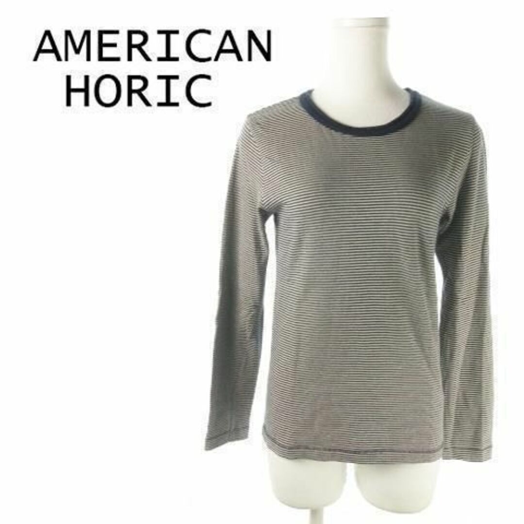 AMERICAN HOLIC - アメリカンホリック 長袖 カットソー ボーダー M 紺