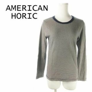 アメリカンホリック(AMERICAN HOLIC)のアメリカンホリック 長袖 カットソー ボーダー M 紺 220830AO9A(カットソー(長袖/七分))