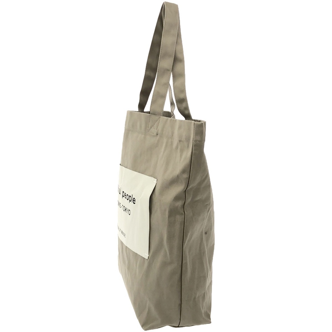 beautiful people(ビューティフルピープル)のbeautiful people ビューティフルピープル NAME TAG TOTE BAG ネームタグトートバッグ ベージュ レディースのバッグ(トートバッグ)の商品写真