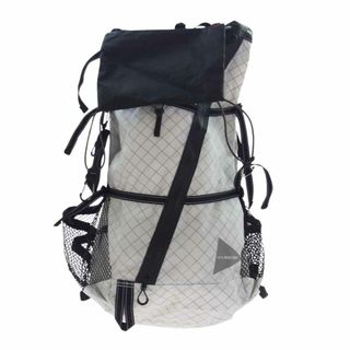 and wander - and wander アンドワンダー バックパック 574-3975002 ECOPAK 40L backpack エコパック バックパック リュック ブラック系 ホワイト系 F【新古品】【未使用】【中古】