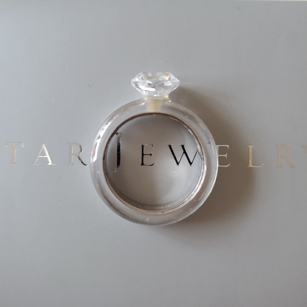 STAR JEWELRY(スタージュエリー)の【美品】STAR JEWELRY　リング　ジルコニア　１粒ダイヤ風　シルバー レディースのアクセサリー(リング(指輪))の商品写真