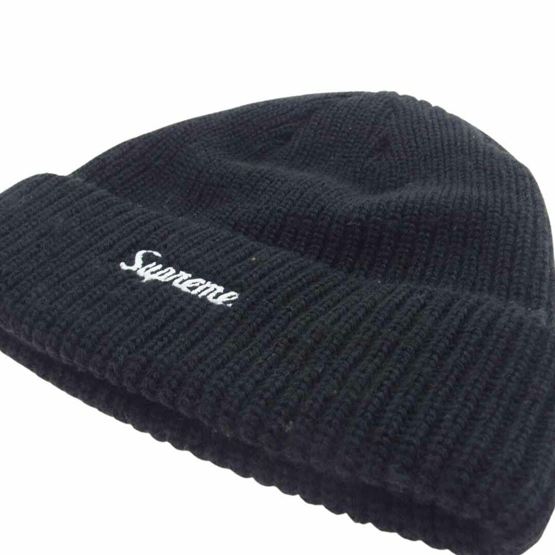 Supreme(シュプリーム)のSupreme シュプリーム ニットキャップ 22SS Loose Gauge Beanie ルーズゲージ スクリプトロゴ 刺繍 ビーニー ニットキャップ 帽子 ブラック系【中古】 メンズの帽子(その他)の商品写真