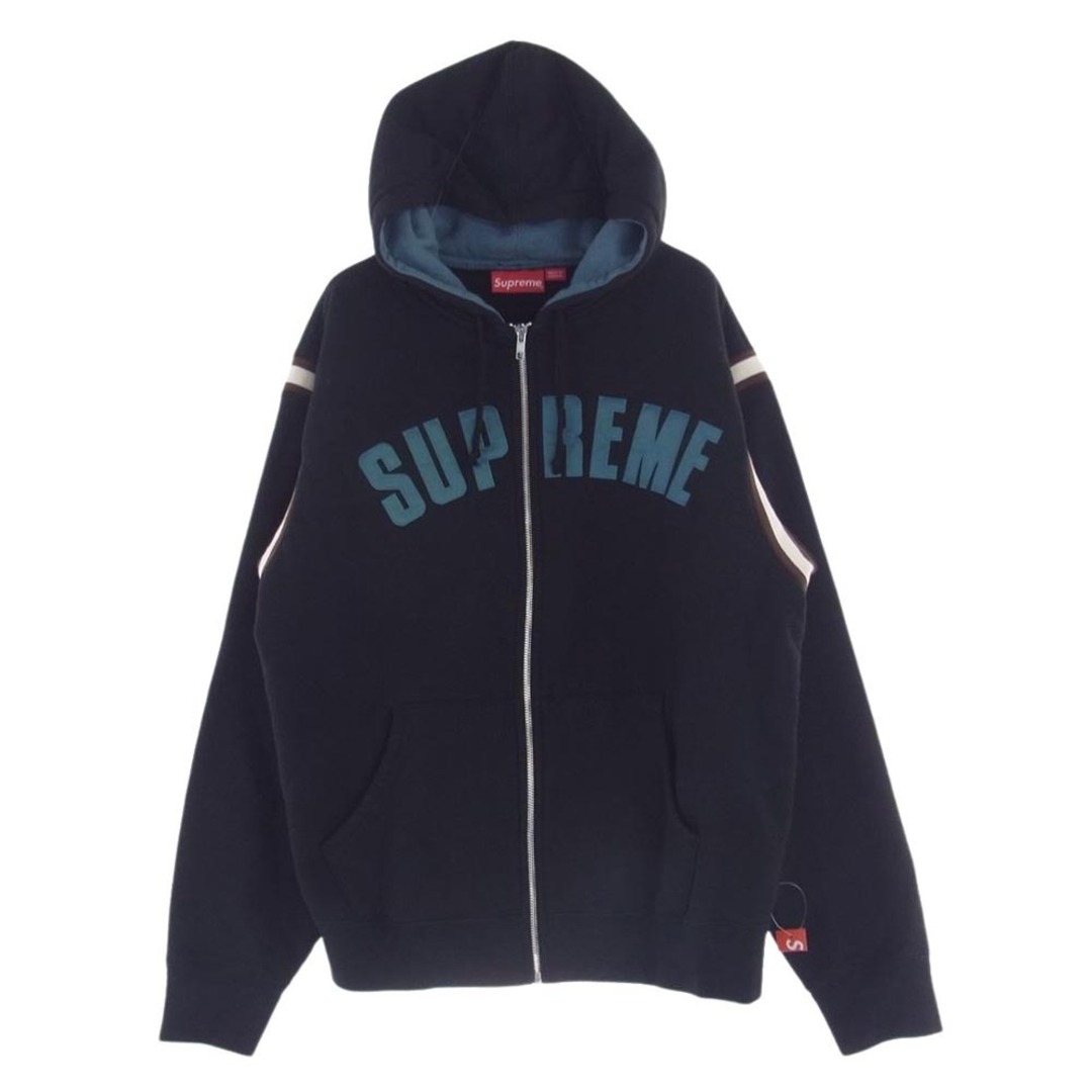 Supreme(シュプリーム)のSupreme シュプリーム パーカー 18SS Jet Sleeve Zip Up Hooded Sweatshirt ジェットスリーブ ジップアップ フーデッド スウェットシャツ パーカー ブラック系 M【極上美品】【中古】 メンズのトップス(パーカー)の商品写真