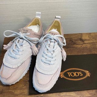 トッズ(TOD'S)の【新品★サイズ37】Ciao by TOD'S レザーフリンジスニーカー　ピンク(スニーカー)