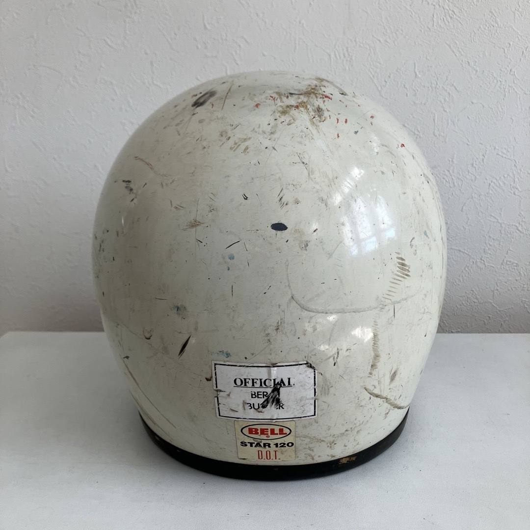 BELL STAR120 ビンテージヘルメット 1977年製 白 フルフェイスの BELL STAR120 ビンテージヘルメット 1977年製 白 フルフェイスの
