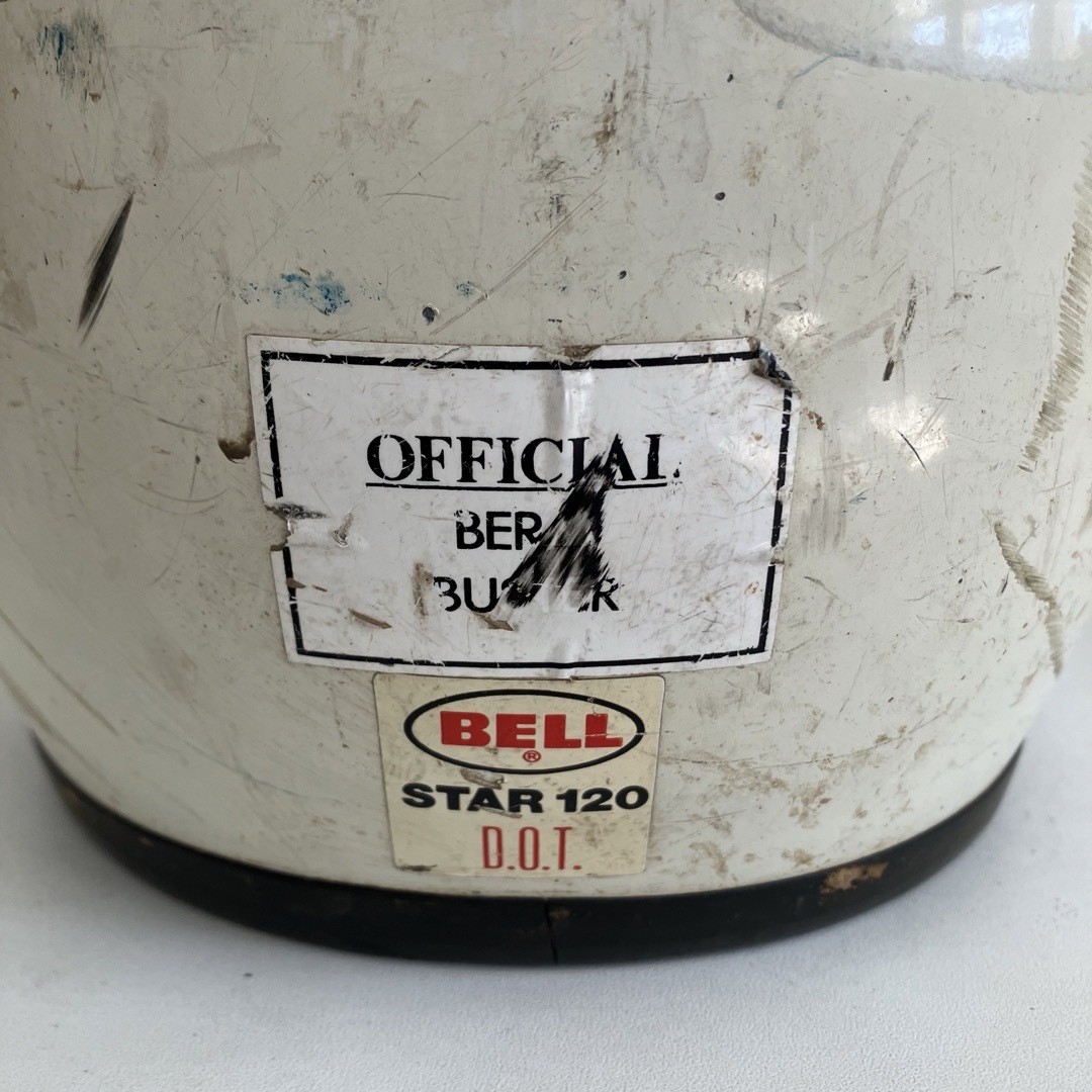 BELL STAR120 ビンテージヘルメット 1977年製 白 フルフェイスの BELL STAR120 ビンテージヘルメット 1977年製 白 フルフェイスの