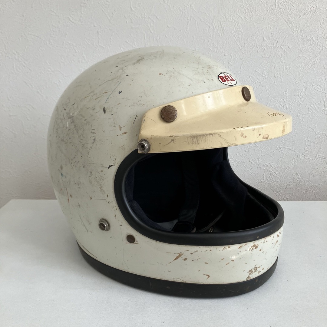 BELL STAR120 ビンテージヘルメット 1977年製 白 フルフェイスの BELL STAR120 ビンテージヘルメット 1977年製 白 フルフェイスの