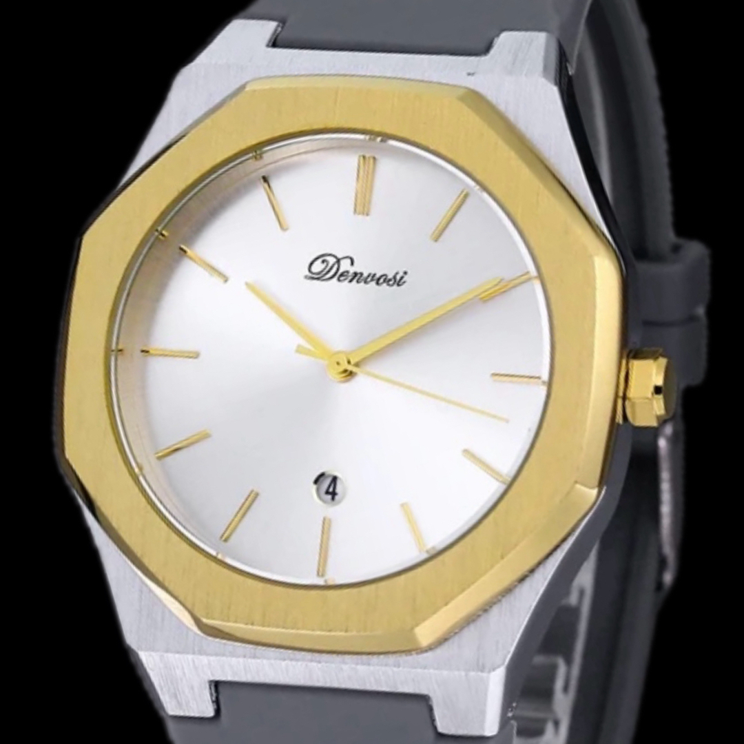 新品 DENVOSI オクタゴンオマージュウォッチ メンズ腕時計 ゴールド SS メンズの時計(腕時計(アナログ))の商品写真