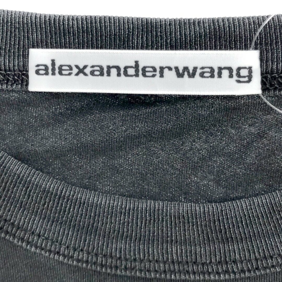 Alexander Wang(アレキサンダーワン)のALEXANDER WANG アレキサンダーワン アシッドウォッシュジャージークロップTシャツ グレー XS 1CC2221632 レディースのトップス(カットソー(半袖/袖なし))の商品写真