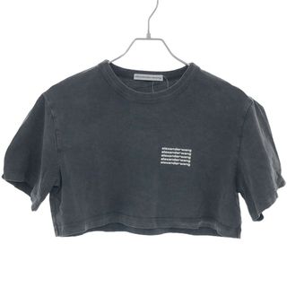 アレキサンダーワン(Alexander Wang)のALEXANDER WANG アレキサンダーワン アシッドウォッシュジャージークロップTシャツ グレー XS 1CC2221632(カットソー(半袖/袖なし))