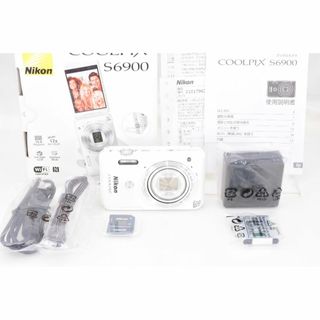 ニコン(Nikon)の【❄Wifi搭載❄】Nikon ニコン COOLPIX S6900 白 超高画質(コンパクトデジタルカメラ)