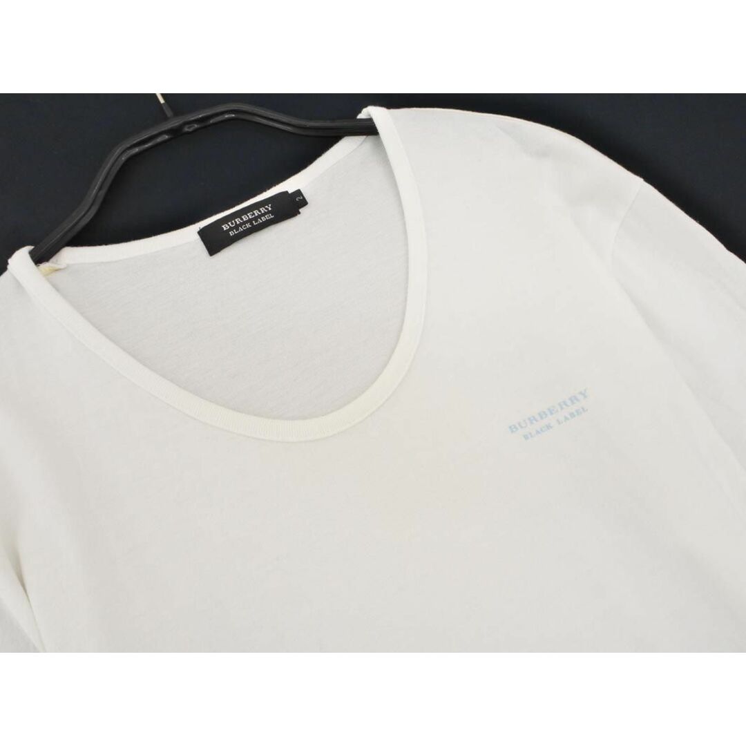 BURBERRY BLACK LABEL(バーバリーブラックレーベル)のバーバリーブラックレーベル 長袖 Tシャツ size2/白 ■◇ メンズ メンズのトップス(Tシャツ/カットソー(七分/長袖))の商品写真