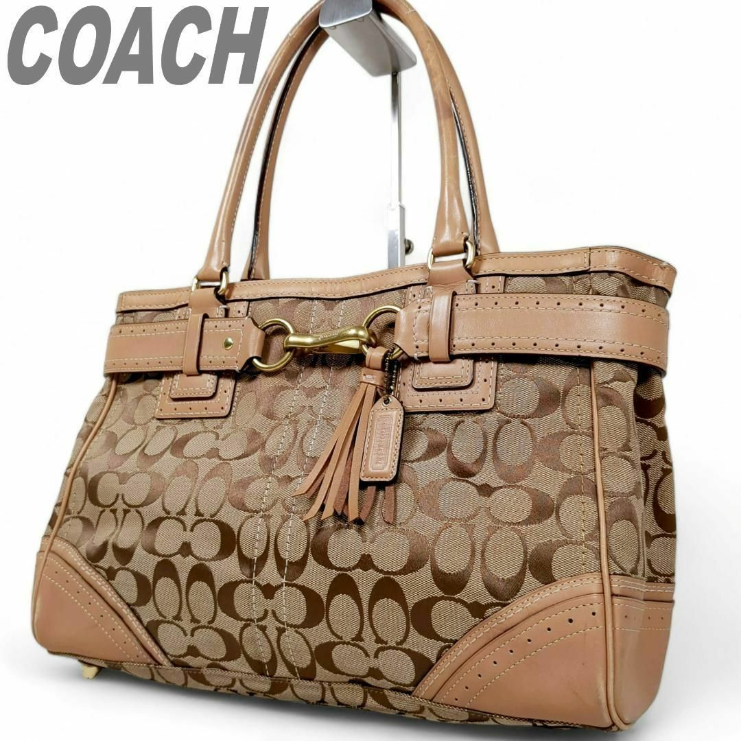 COACH(コーチ)のコーチ トートバッグ ショルダーバッグ 肩掛け A4収納可 ライトブラウン 鞄 レディースのバッグ(トートバッグ)の商品写真