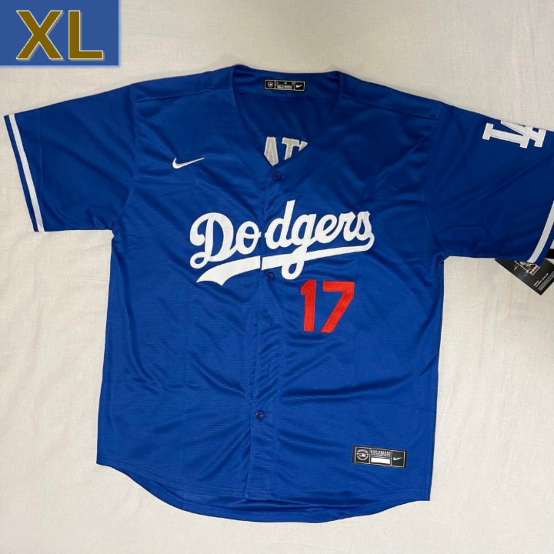 NIKE(ナイキ)の大谷翔平 ユニフォーム 野球 MLB ドジャース ブルー XLサイズ スポーツ/アウトドアの野球(応援グッズ)の商品写真