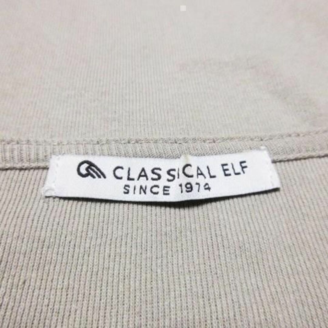 Classical Elf.(クラシカルエルフ)のクラシカルエルフ コットンカットソー 長袖 M グレー 221130CK13A レディースのトップス(カットソー(長袖/七分))の商品写真