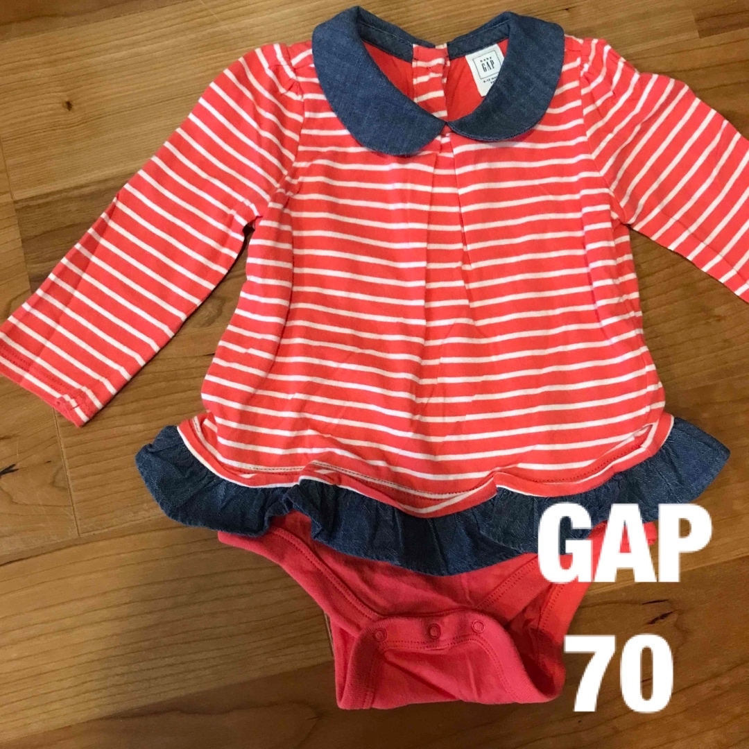 babyGAP(ベビーギャップ)の70 gapbabyGAP ロンパース キッズ/ベビー/マタニティのベビー服(~85cm)(シャツ/カットソー)の商品写真