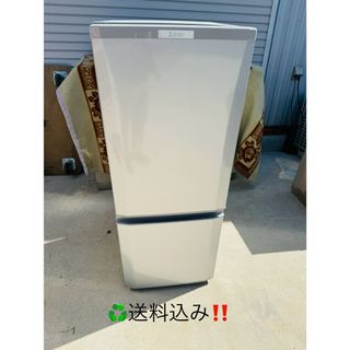 ミツビシ(三菱)の送料込み！★MITSUBISHI三菱★２ドア　冷凍冷蔵庫　146L 動作品(冷蔵庫)